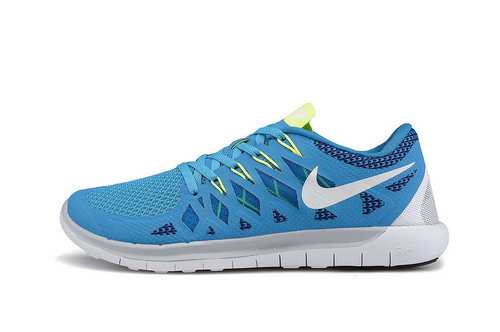 Nike Free 5.0 Run 2014 Blue White Running Shoe Online
